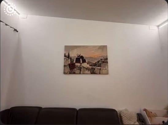 80 × 120 cm Leinwand über einem Sofa